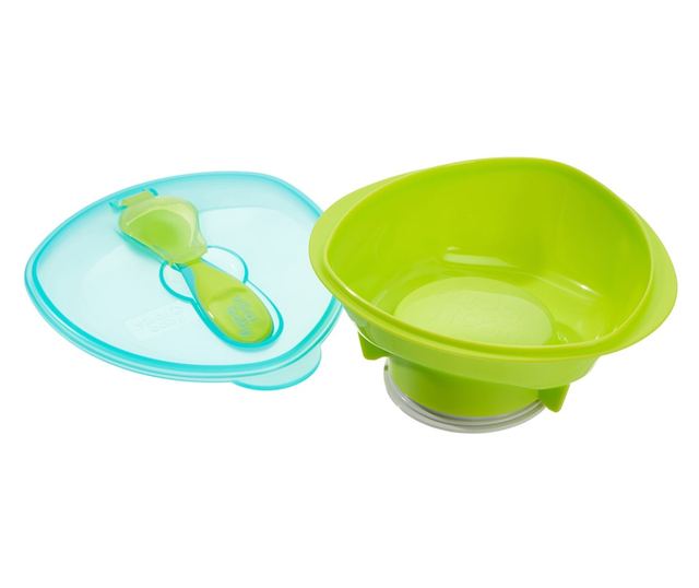 Bol de hrănire cu vid verde Vital Baby