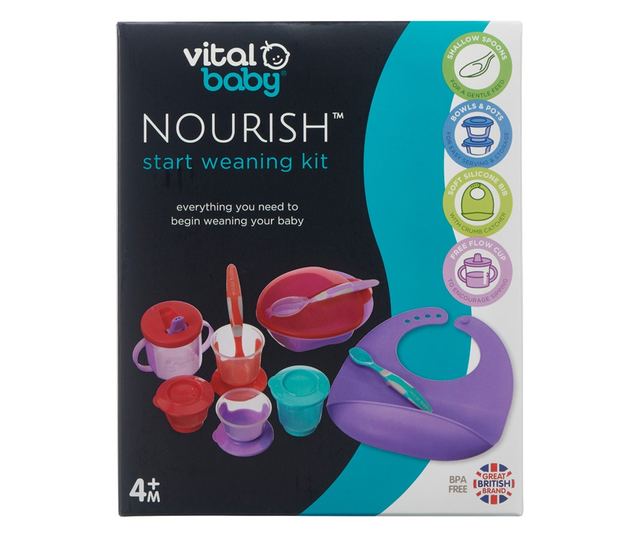 Set de început pentru hrănirea bebelușului violet Vital