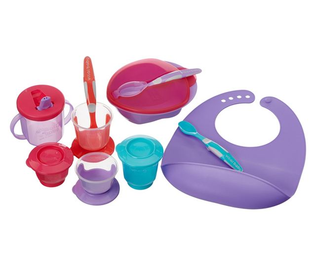 Set de început pentru hrănirea bebelușului violet Vital