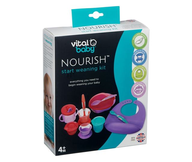 Set de început pentru hrănirea bebelușului violet Vital