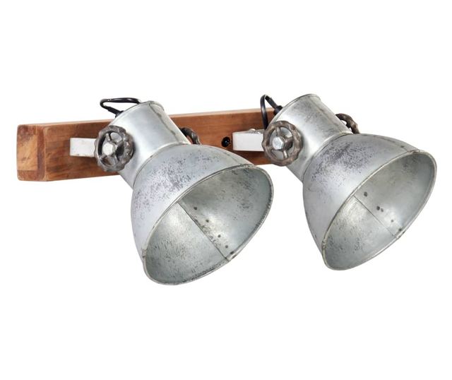 Lampă de perete industrială, argintiu, 45 x 25 cm, E27
