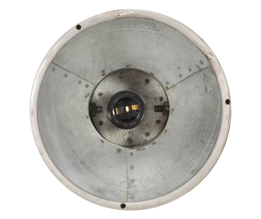 Industrijska viseća lampa, srebrna, drvo manga, E27 - 7