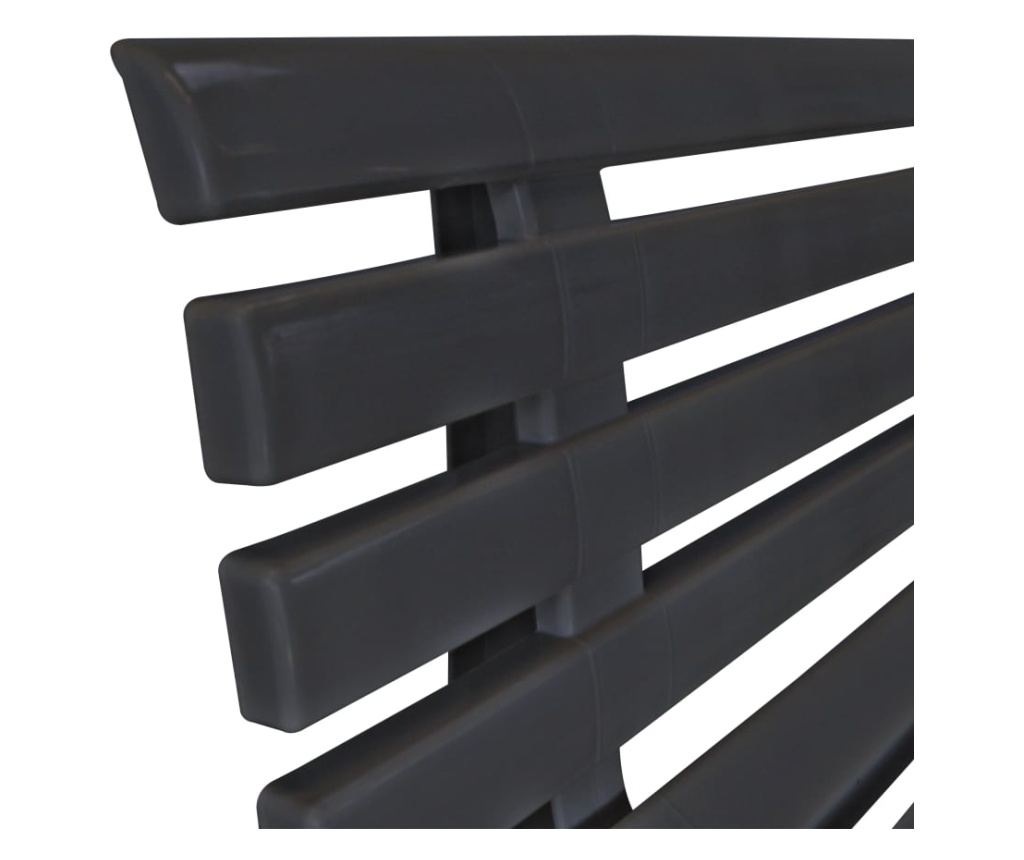 Vrtna klupa 145,5 cm plastična antracit - 15