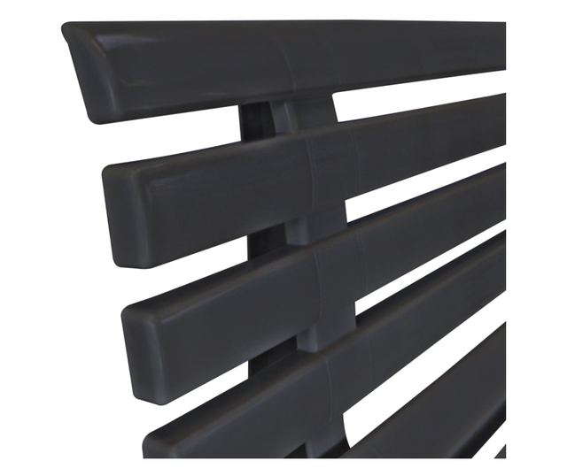 Vrtna klupa 145,5 cm plastična antracit