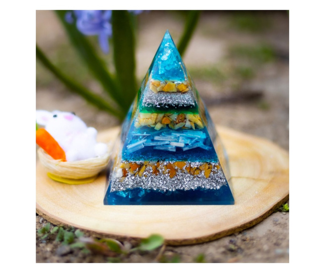 Piramida Orgonica Cristale Jaya cu Jasp, Cuart si Selenit- Creste-ti fluxul de energie pozitiva