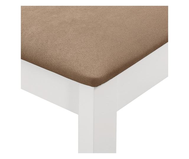 Kuhinjski blagovaonski set, 5 komada, bijeli, MDF