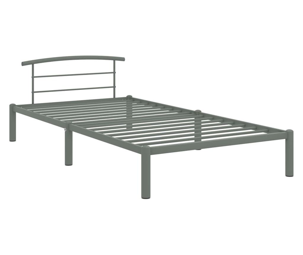 Okvir za krevet sivi metalni 90 x 200 cm - 5