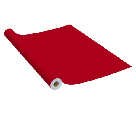 Самозалепващо фолио за мебели, червено, 500х90 см, PVC