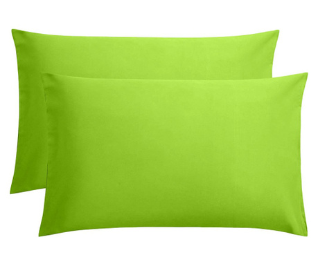 Комплект 2 калъфки за възглавници от 100% подсилен памук, плътност 120гр/м2, Зелени, 40/40см Sofi