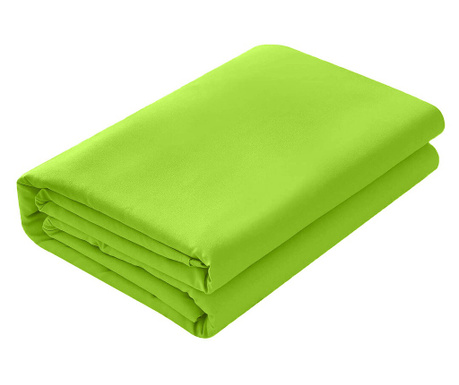 Cearsaf de pat cu elastic din bumbac ranforce 100%, densitate 120 g/mp, Verde Sofi