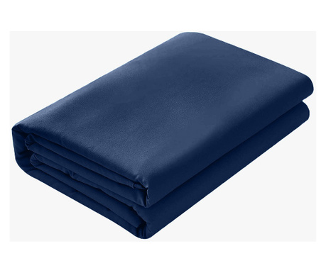 Cearsaf de pat cu elastic din bumbac ranforce 100%, densitate 120 g/mp, Albastru Sofi