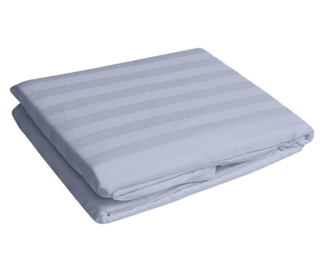 Cearsaf de pat cu elastic 180x200 cm, 100% bumbac damasc, antracit Sofi
