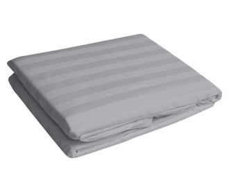 Cearsaf de pat cu elastic 180x200 cm, 100% bumbac damasc, gri Sofi 180/200cm