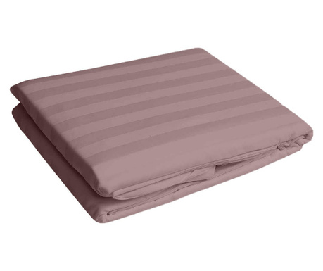Cearsaf de pat cu elastic 180x200 cm, 100% bumbac damasc, maro Sofi