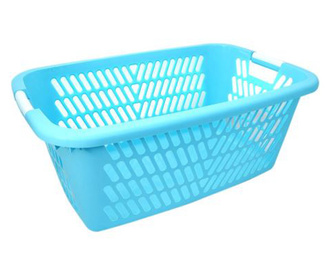 Mercaton® кош за пране с 2 дръжки, материал пластмаса, 61x40x23 см, син