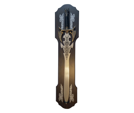 IdeallStore® dekoratív kard, fából készült készlet, Sárkánykirály, 99 cm, barna