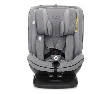 Бебешко столче за кола Coto hevelius 360° isofix 0-36 кг меланж сиво