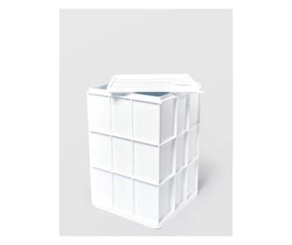 Mercaton® doboz fedővel HDPE műanyag sajttárolóhoz, fehér, 26 x 26 x 35 cm