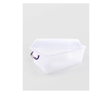 Кутия за храна Mercaton® с дръжки и плътен капак, 25 л, прозрачна, 50x33x22 см