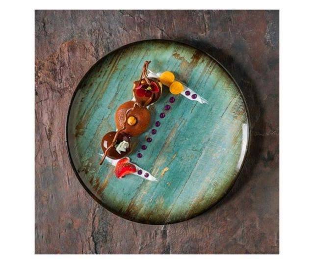 Премиум порцеланова чиния, Madera Mint, 17 см