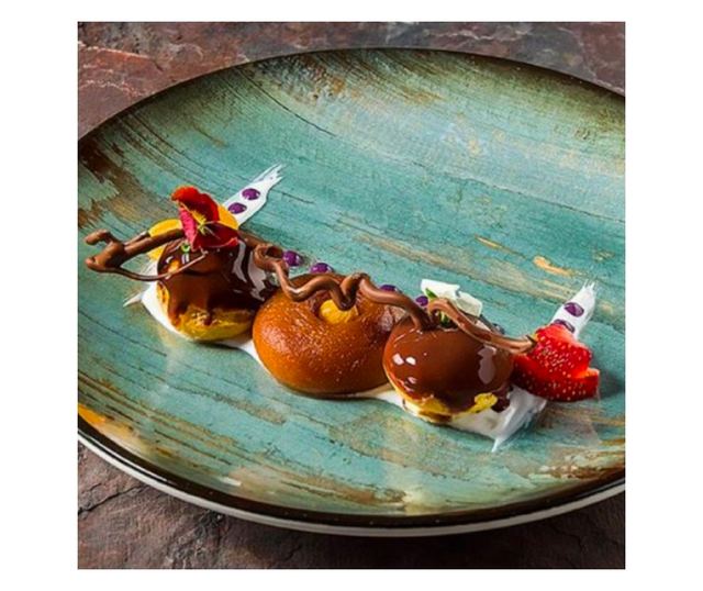 Премиум порцеланова чиния, Madera Mint, 17 см