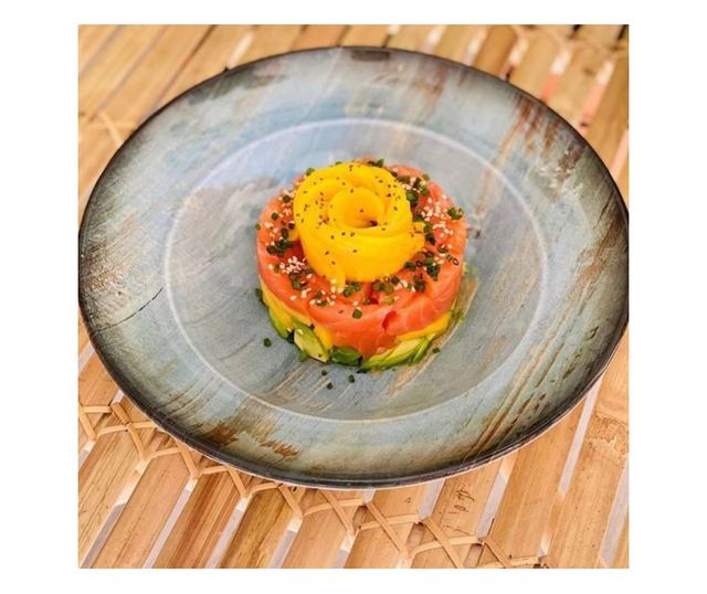 Премиум порцеланова дълбока чиния, Madera Mint, 27 см