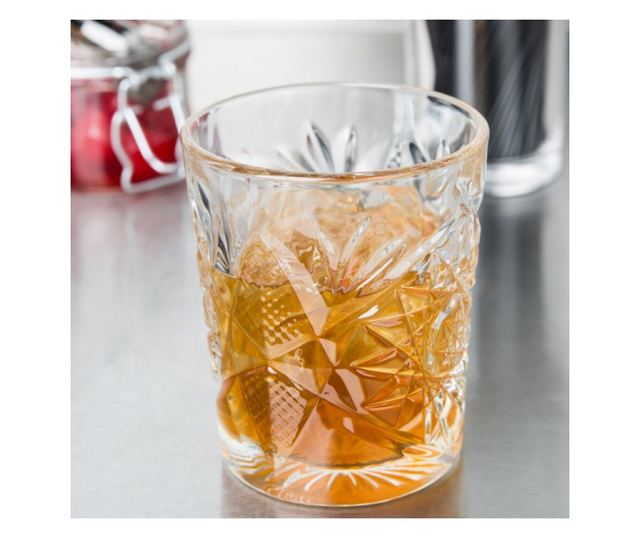 Set 12 pahare universale, Libbey Hobstar, 350 ml, transparente