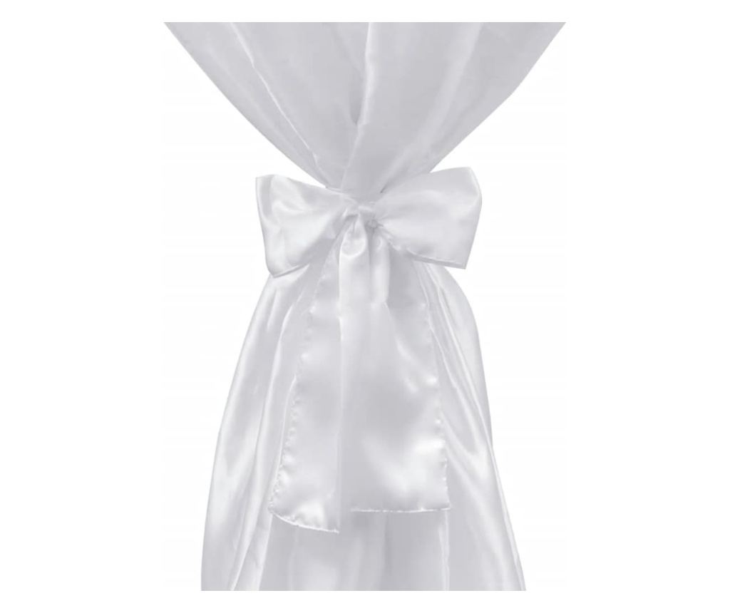 Set 2 stolnjaka za događaje 80 cm s vrpcom, Bijela - 3