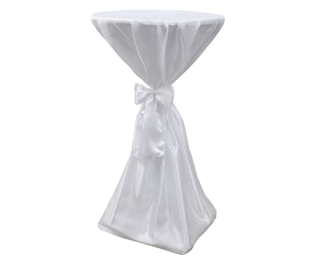 Set 2 stolnjaka za događaje 80 cm s vrpcom, Bijela - 4