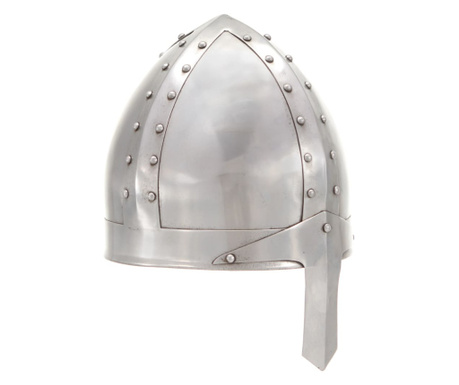 Средновековен рицарски шлем антик реплика ЛАРП сребрист стомана