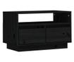 TV ormarić crni 60 x 35 x 37 cm od masivne borovine