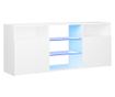 TV ormarić s LED svjetlima bijeli 120 x 30 x 50 cm