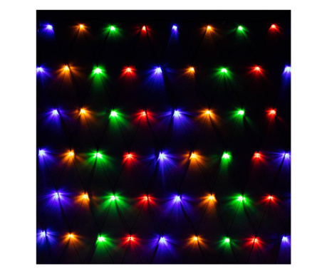Ghirlanda luminoasa tip perdea 160 LED-uri, 3m, pentru interior/exterior, iluminare multicolor
