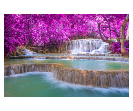 Тапет Водопад, розова гора, Лаос, 350 х 250 см