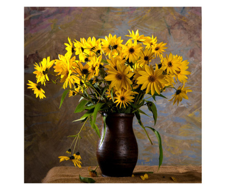 Tapéta Sárga virágcsokor, 250 x 150 cm