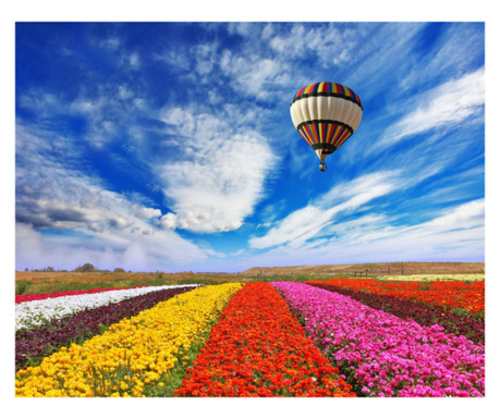 Самозалепващ тапет Балон над поле от цветя 350 х 200 см