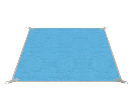 Strandtakaró, homokmentes, poliészter, kék, 200x200 cm, Springos