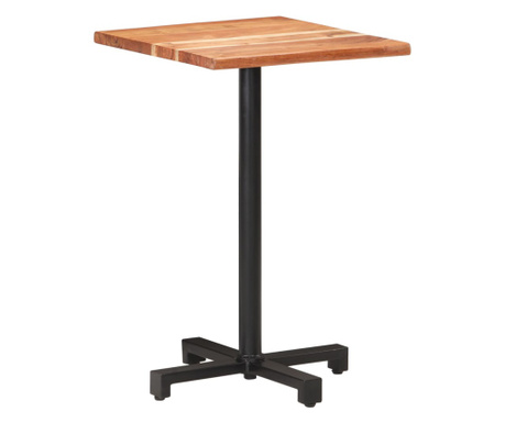 Bistro stolek s živou hranou 50 x 50 x 75 cm akáciové dřevo
