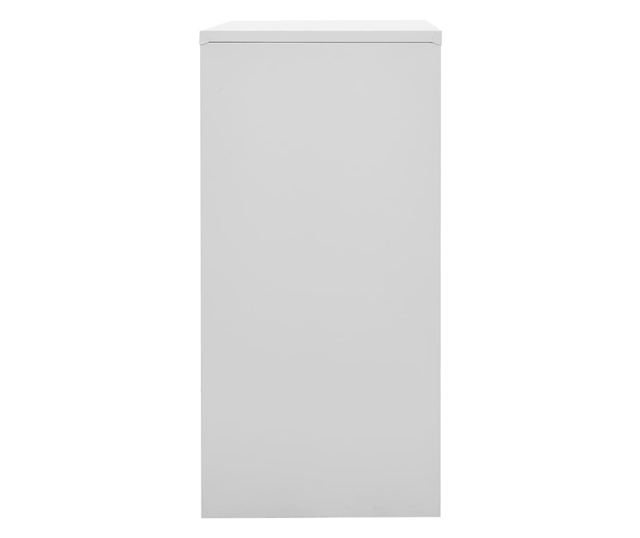 világosszürke-piros acél zárható szekrény 90 x 45 x 92,5 cm