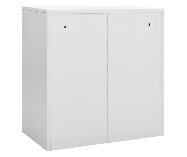 2 db világosszürke-kék acél zárható szekrény 90 x 45 x 92,5 cm