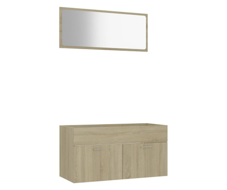 Set mobilier baie, 2 piese, stejar Sonoma, PAL