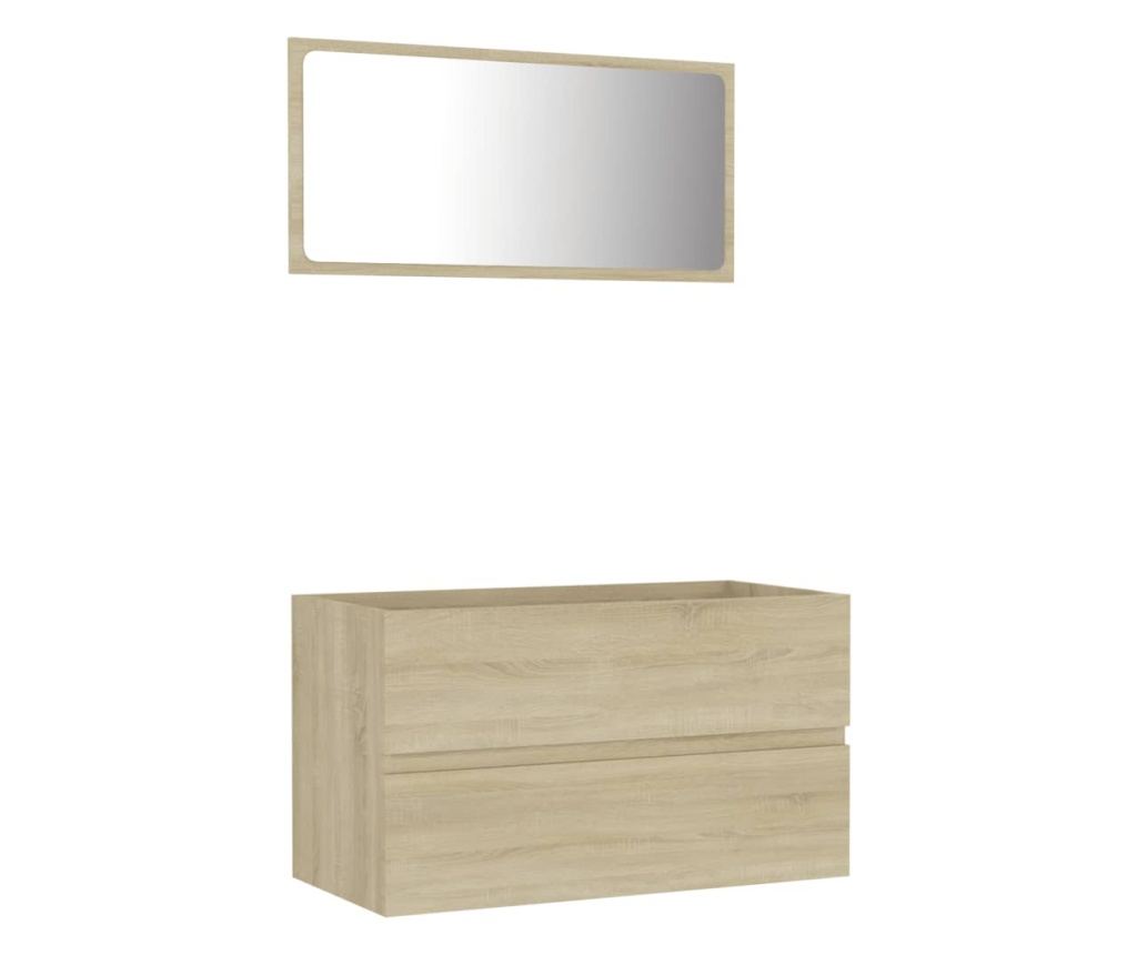 Комплект mobilier много, 2 piese, stejar Sonoma, PAL - 2