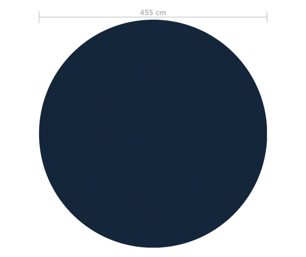 Napkollektoros medencetakaró fólia, fekete/kék, 455 cm, PE - 5