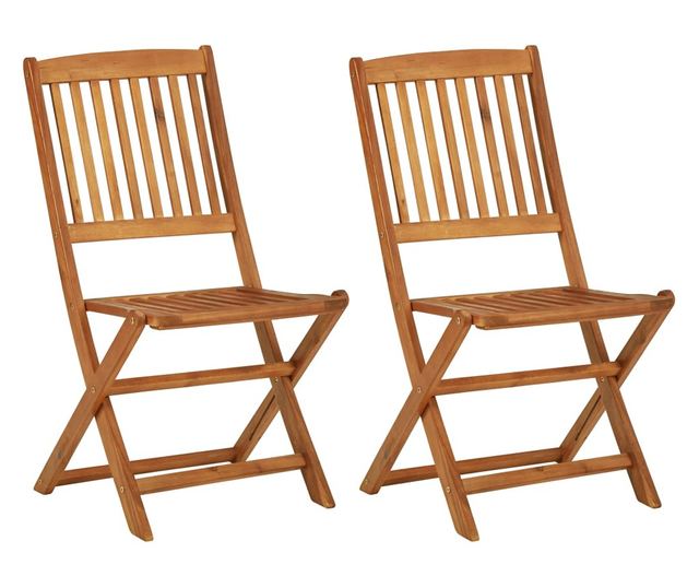 Set namještaja za vrt, sklopiv, 3 dijela, masivno drvo akacije