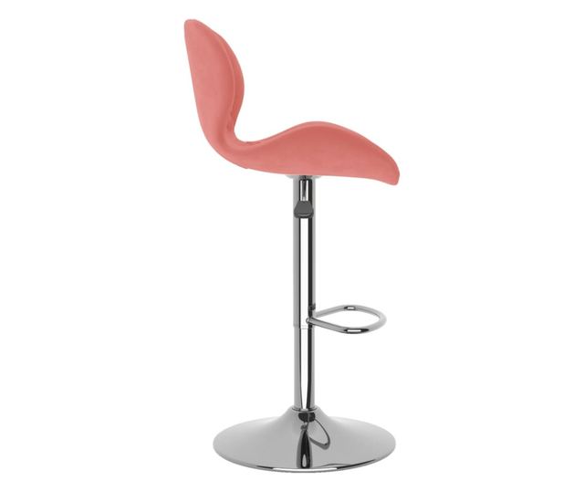 Barski stoli, 2 kosa, roza, žamet