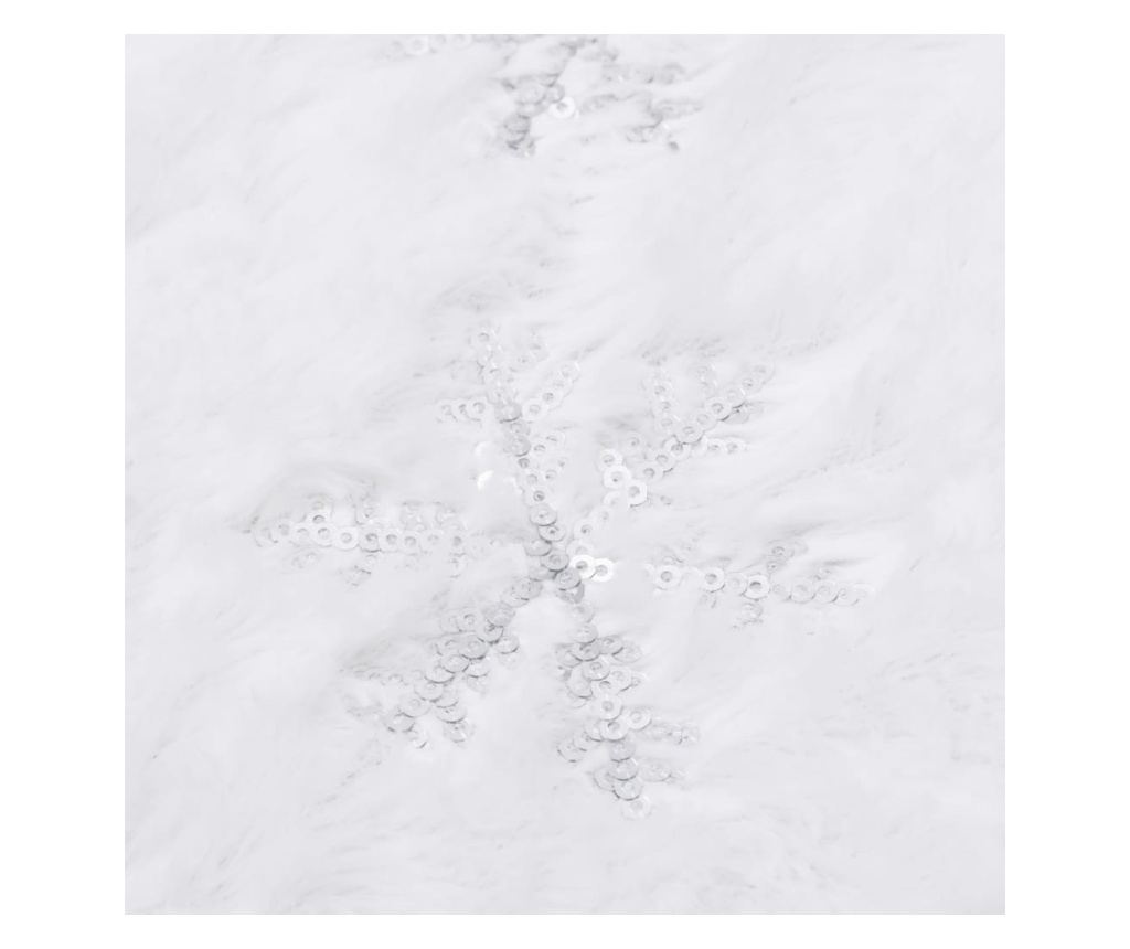 Tepih za božićno drvce, luksuzni, bijeli, 122 cm, umjetno krzno - 5