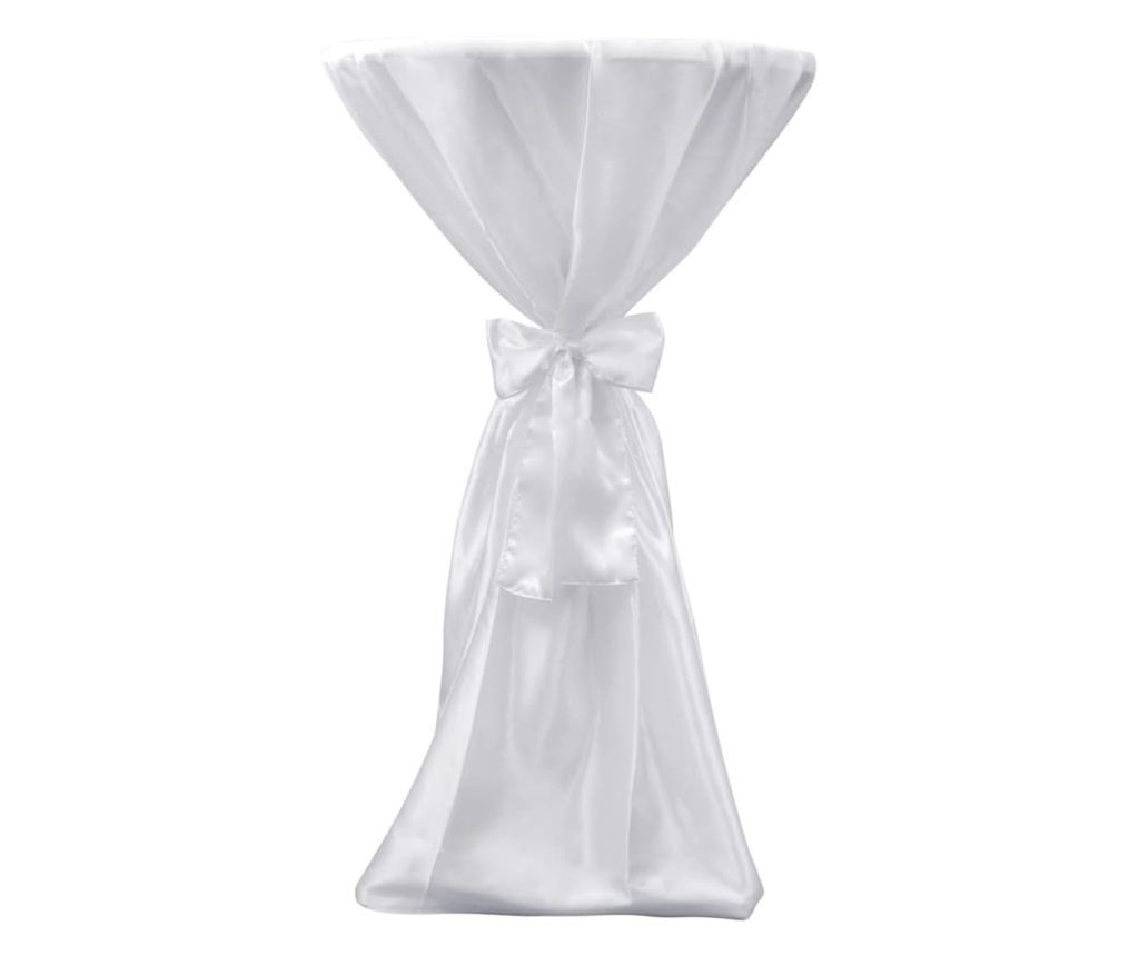 Set 2 stolnjaka za događaje 80 cm s vrpcom, Bijela - 2
