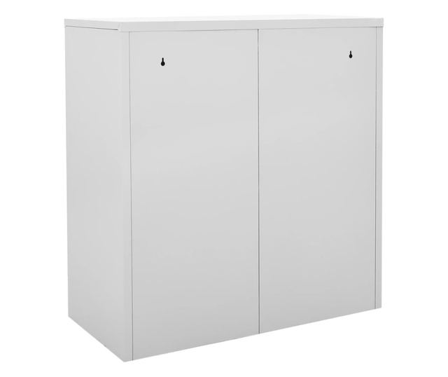 2 db világosszürke-piros acél zárható szekrény 90x45x92,5cm