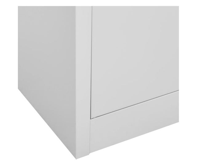 5 db világosszürke acél zárható szekrény 90 x 45 x 92,5 cm