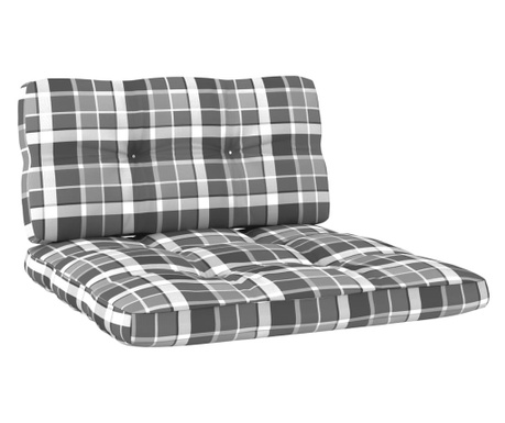 Палетни възглавници за диван, 2 бр, сиво каре